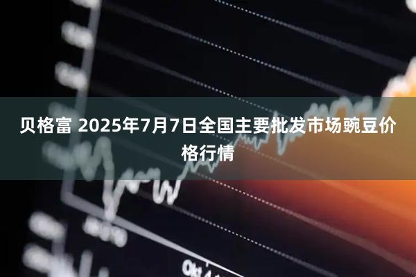 贝格富 2025年7月7日全国主要批发市场豌豆价格行情
